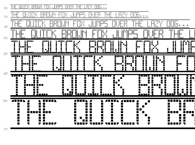 Pro Display TFB font waterfall
